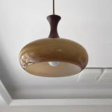 Amber Glass Retro Pendant Ceiling Light
