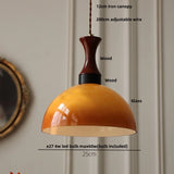 Amber Glass Retro Pendant Ceiling Light
