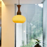 Amber Glass Retro Pendant Ceiling Light