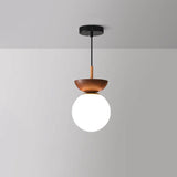 Modern Wooden Globe Ceiling Light for Warm Minimalist Interiors