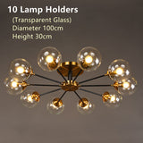 Modern Amber Glass Bubble Chandelier Ceiling Light