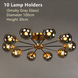 Modern Amber Glass Bubble Chandelier Ceiling Light