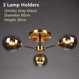 Modern Amber Glass Bubble Chandelier Ceiling Light