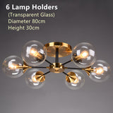 Modern Amber Glass Bubble Chandelier Ceiling Light