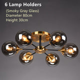 Modern Amber Glass Bubble Chandelier Ceiling Light