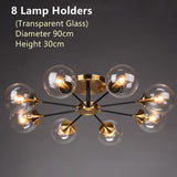 Modern Amber Glass Bubble Chandelier Ceiling Light