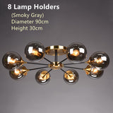 Modern Amber Glass Bubble Chandelier Ceiling Light