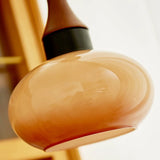 Amber Glass Retro Pendant Ceiling Light