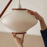 Modern Wooden Arc Floor Lamp Pendant Style LED Standing Light