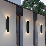 Modern Outdoor LED Wall Light Waterproof Vertical Facade Lamp