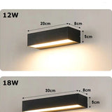 Waterproof LED Outdoor Wall Light Modern Linear Facade Lamp