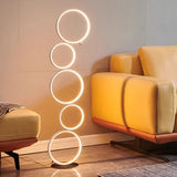 Modern LED Ring Floor Lamp Contemporary Decorative Standing Light