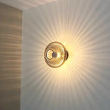 Vintage Glass Sunburst Wall Light