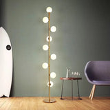 Modern LED Globe Floor Lamp Minimalist Standing Light for Living Room