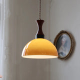 Amber Glass Retro Pendant Ceiling Light
