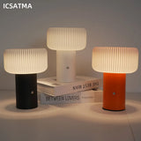 Modern Pleated LED Table Lamp for Cozy Ambient Lighting