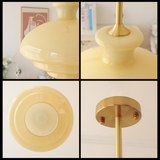 Retro Yellow Glass Pendant Ceiling Light