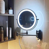 LED Wall Mounted Makeup Mirror with Light Adjustable Magnifying Vanity Mirror