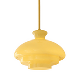 Retro Yellow Glass Pendant Ceiling Light