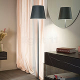 Minimalist LED Floor Lamp Modern Standing Light with Fabric Shade