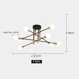Modern Sputnik LED Ceiling Chandelier for Stylish Interior Lighting