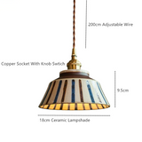 Vintage Ceramic Pendant Ceiling Light