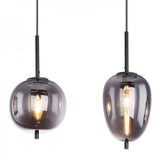 Modern Smoked Glass Cluster Pendant Light