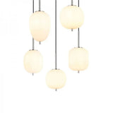 Modern Smoked Glass Cluster Pendant Light
