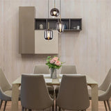 Modern Smoked Glass Cluster Pendant Light
