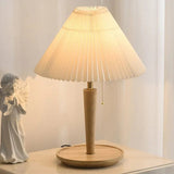 Elegant Pleated Fabric Table Lamp for Warm Ambient Lighting