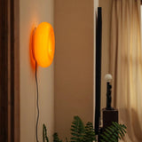 Modern Glass Disc Wall Lamp Minimalist Ambient LED Wall Light
