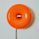 Modern Glass Disc Wall Lamp Minimalist Ambient LED Wall Light